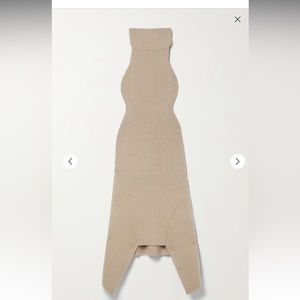 CULT GAIA
Akiko asymmetric ribbed-knit halterneck dress